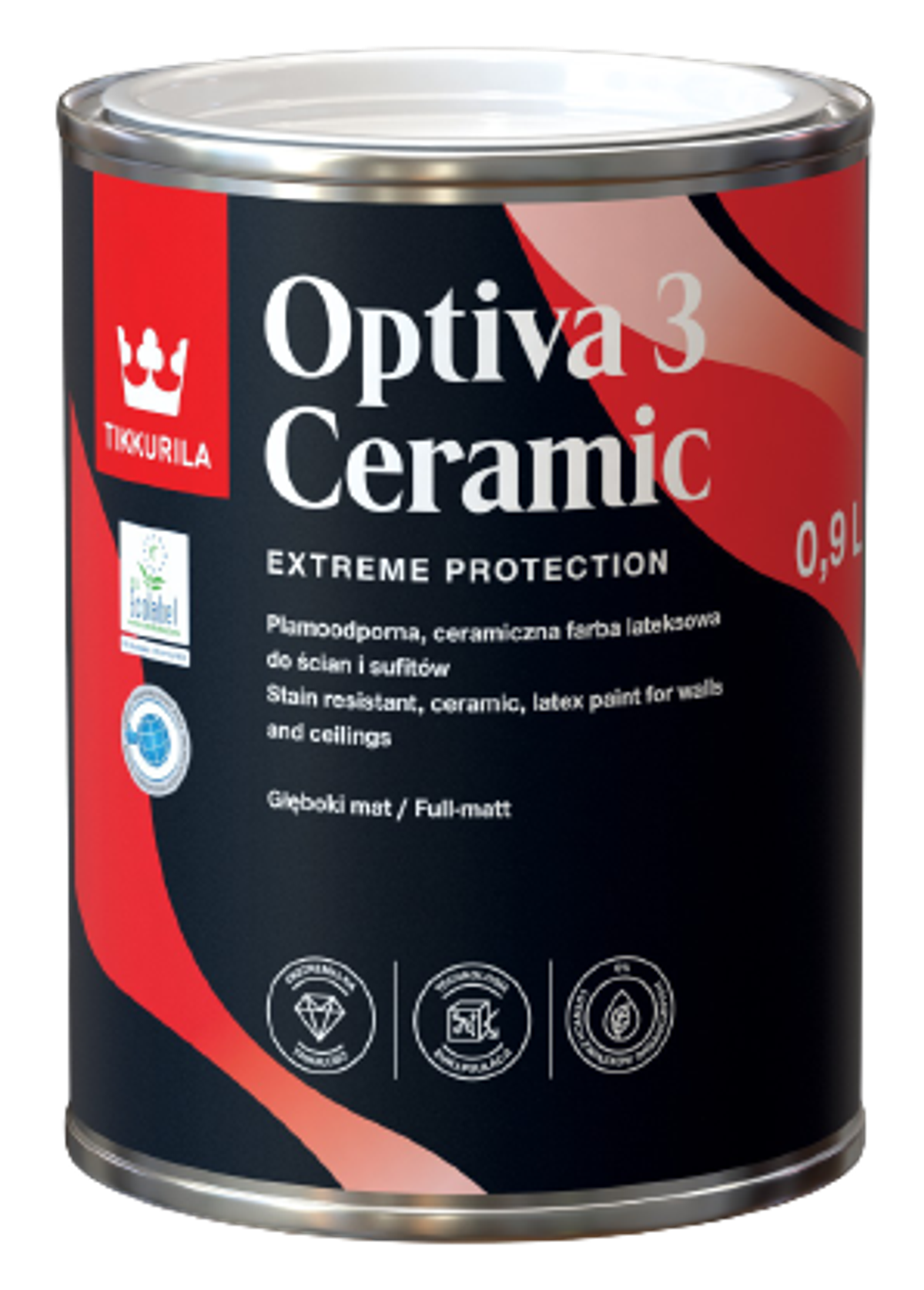 OPTIVA 3 CERAMIC SUPER MATT, umývateľná farba, TIKKURILA